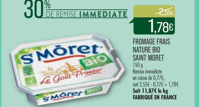 fromage frais nature bio saint môret
