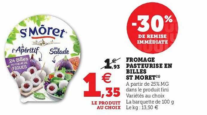 fromage pasteurisé en billes st moret