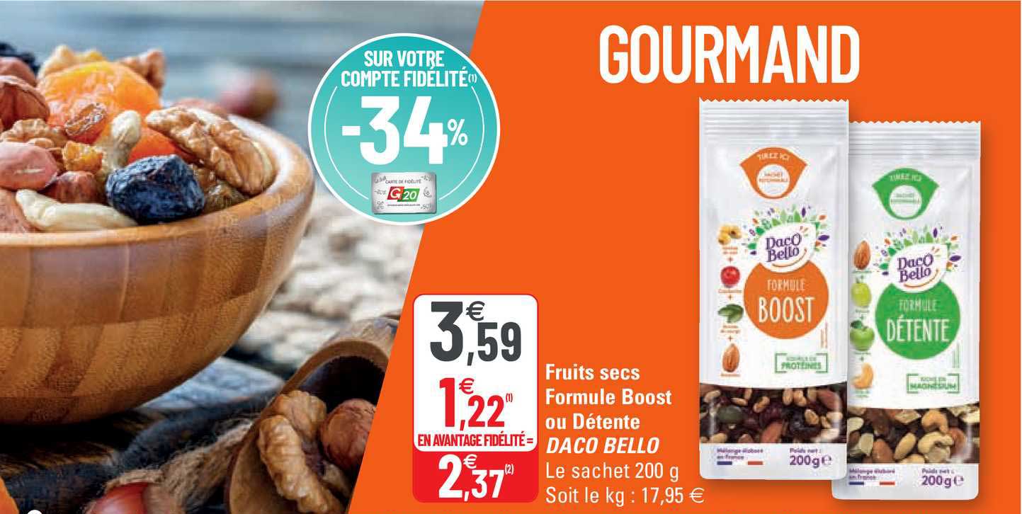fruits secs formule boost ou détente daco bello