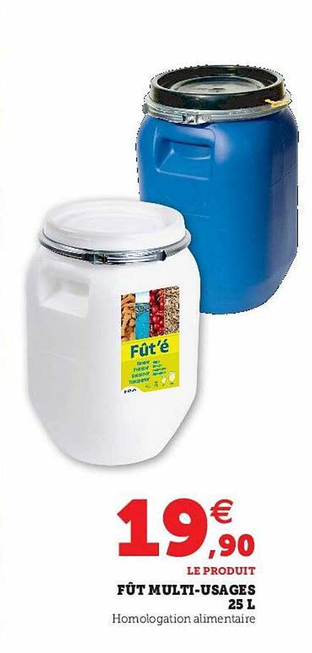 fût multi-usages 25l