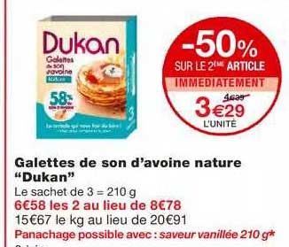 galettes de son d'avoine nature "dukan"