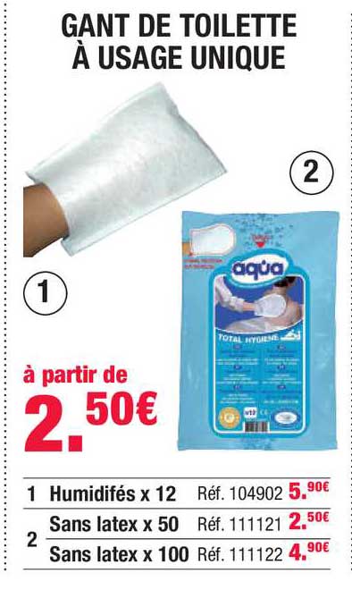 gant de toilette à usage unique