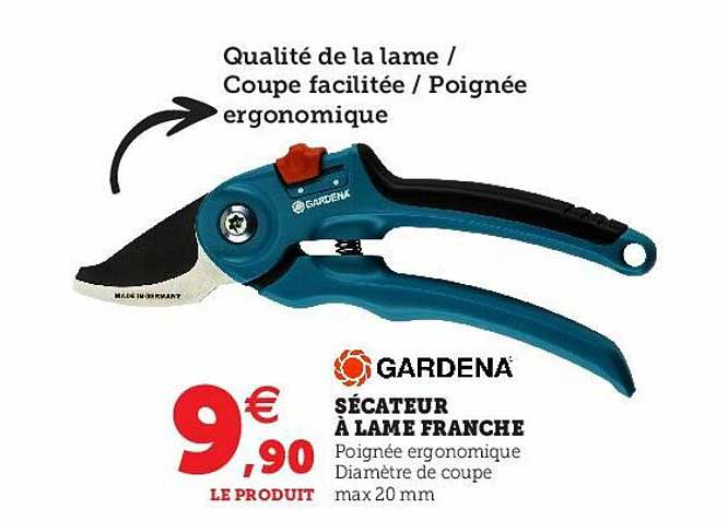 gardena sécateur à lame franche
