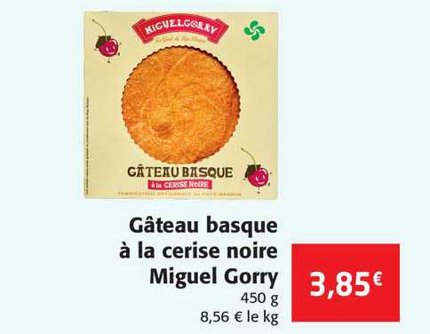 gâteau basque à la cerise noire miguel gorry