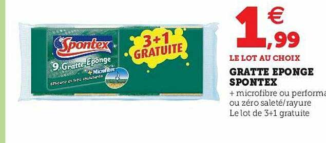 gratte éponge spontex