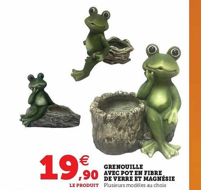 grenouille avec bot en fibre de verre et magnésie