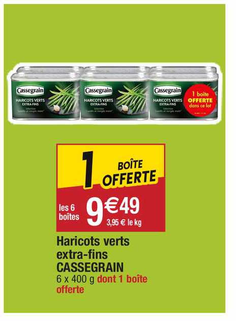 haricots verts extra-fins cassegrain