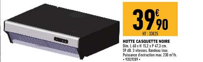 Hotte Casquette Noire