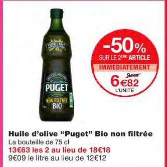 huile d'olive "puget" bio non filtrée