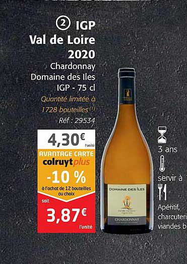 igp val de loire 2020 chardonnay domaine des îles