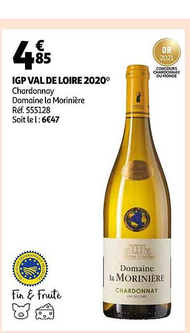 igp val de loire 2020 chardonnay domaine la morinière