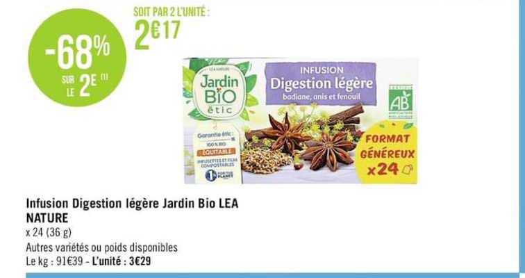 infusion digestion légère jardin bio léa nature