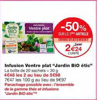infusion ventre plat "jardin bio étic"