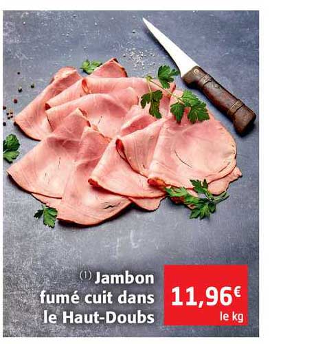 jambon fumé cuit dans le haut-doubs