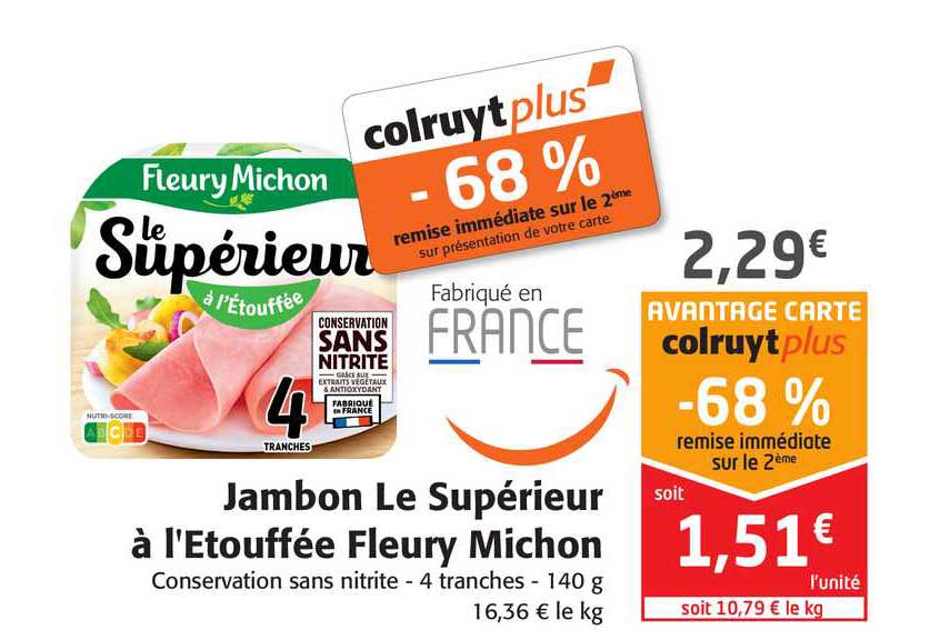 jambon le supérieur à l'étouffée fleury michon