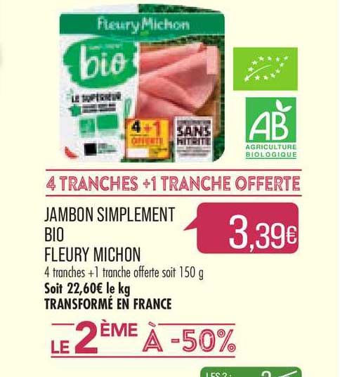 jambon simplement bio fleury michon