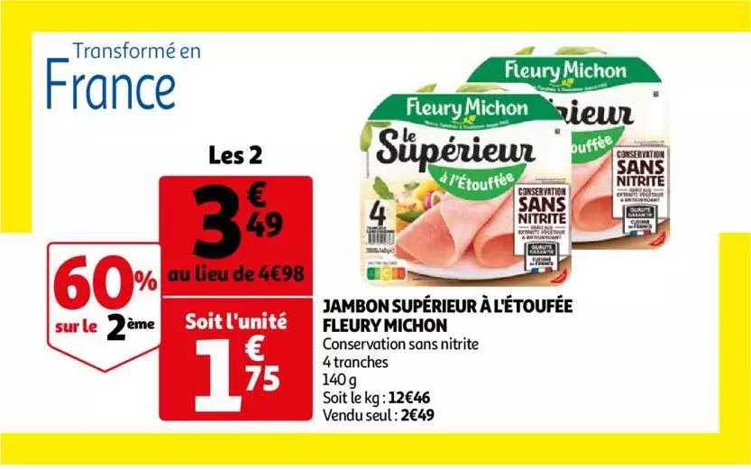 jambon supérieur à l'étouffée fleury michon