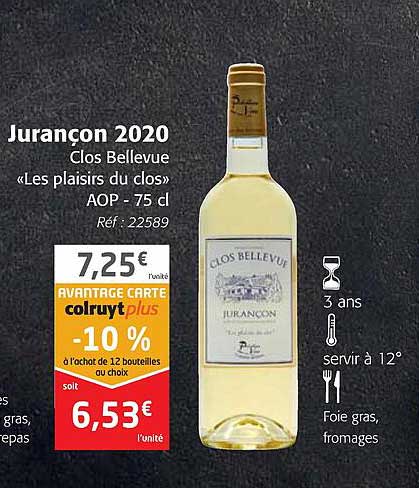 jurançon 2020 clos bellevue "les plaisirs du clos"