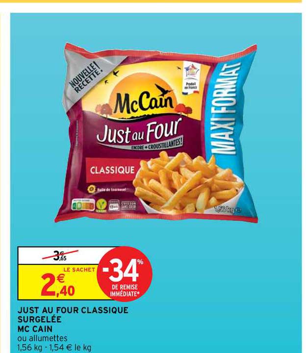 just au four classique surgelée mc cain