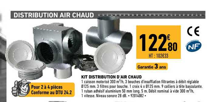 kit distribution d'air chaud