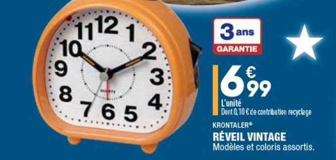Krontaler Réveil Vintage