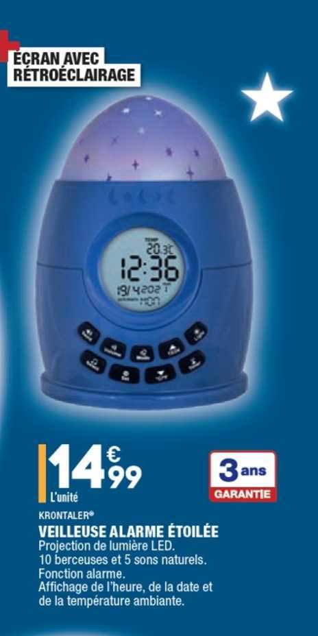 krontaler veilleuse alarme étoilée