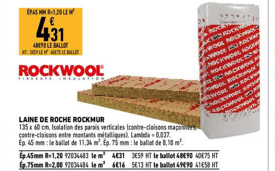 laine de roche rockmur rockwool