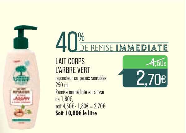 lait corps l'arbre vert