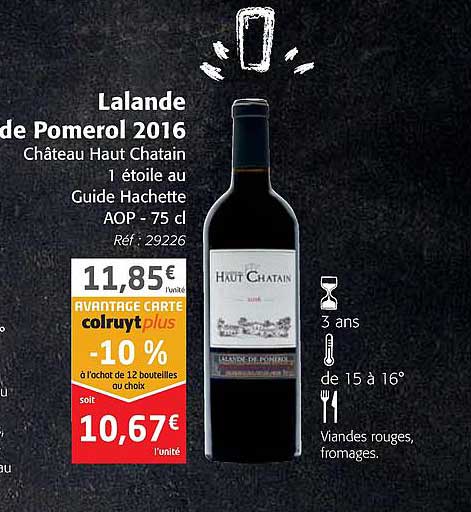 lalande de pomerol 2016 château haut chatain