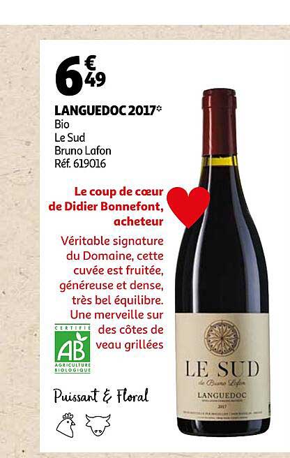 languedoc 2017 bio le sud bruno lafon