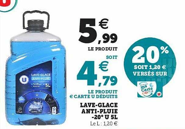 lave-glace anti-pluie -20° u 5l