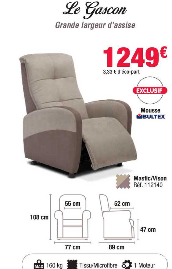 le gascon grande largeur d'assise