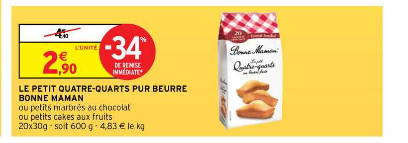 le petit quatre-quarts pur beurre bonne maman