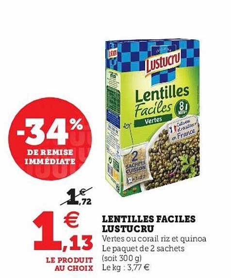 lentilles faciles lustucru