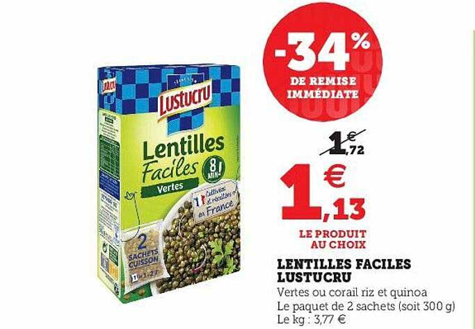lentilles faciles lustucru