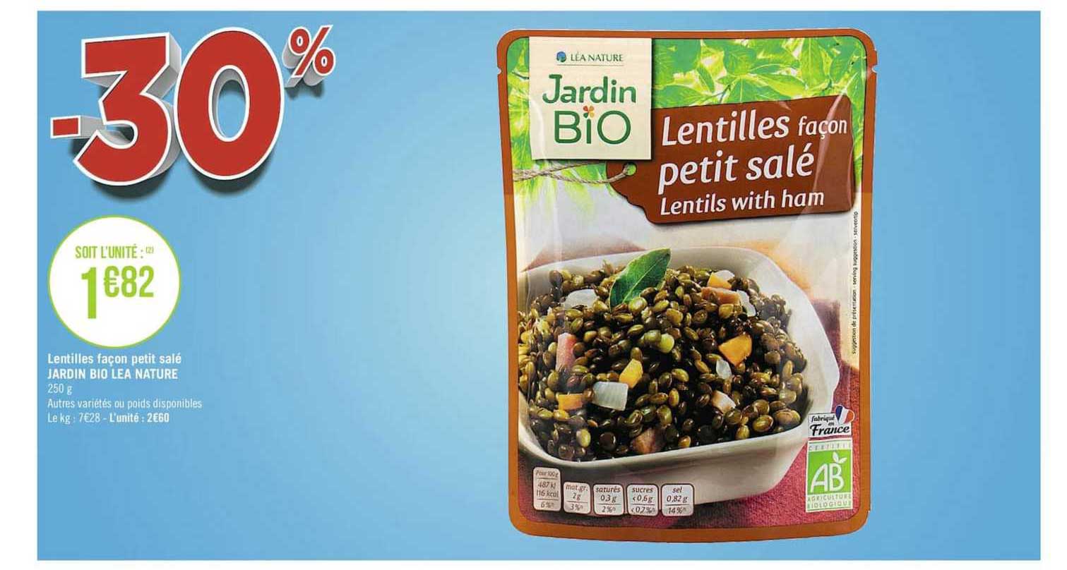 Lentilles Façon Petit Salé Jardin Bio Léa Nature