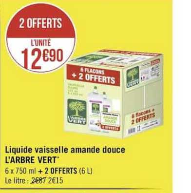 liquide vaisselle amande douce l'arbre vert