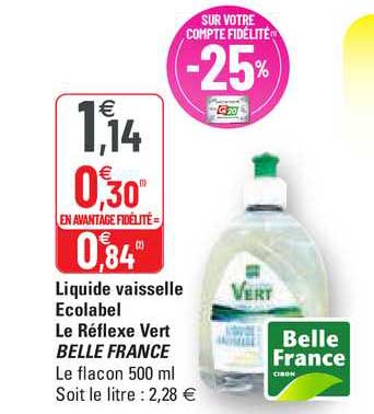 liquide vaisselle ecolabel le réflexe vert belle france