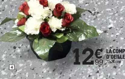 La Composition D’œillets Et Roses