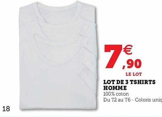 lot de 3 t-shirts homme