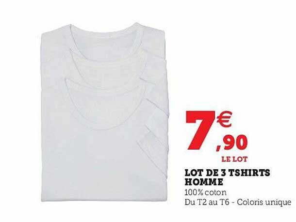 lot de 3 tshirts homme