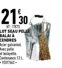 lot seau pelle balai à cendres