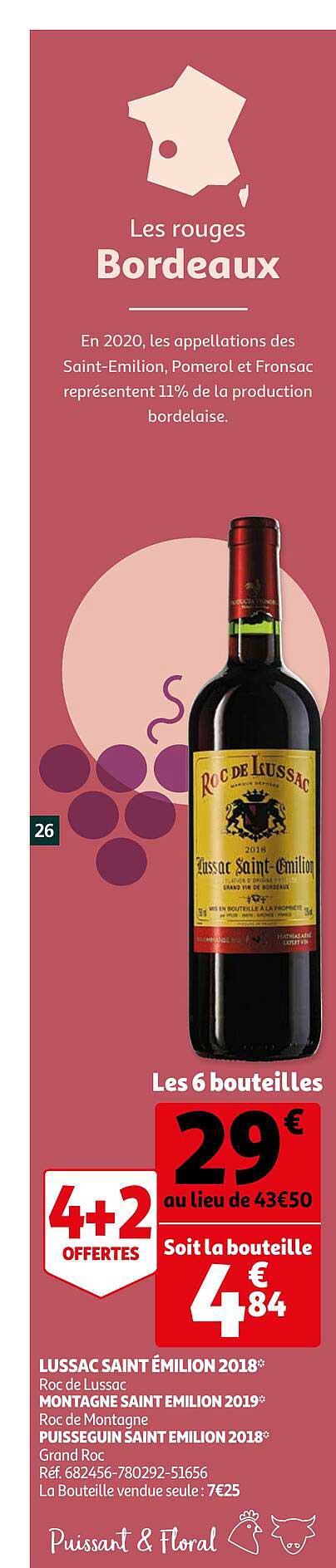 lussac saint émilion 2018, montagne saint émilion 2019, puisseguin saint émilion 2018