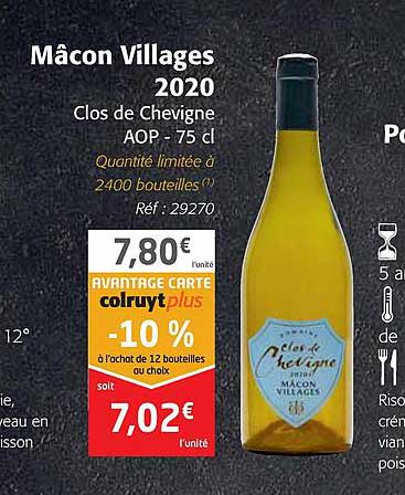 mâcon villages 2020 clos de chevigne aop