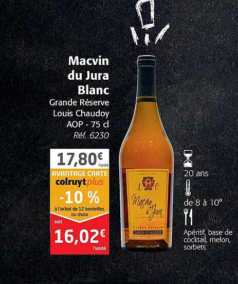 macvin du jura blanc grande réserve louis chaudoy aop