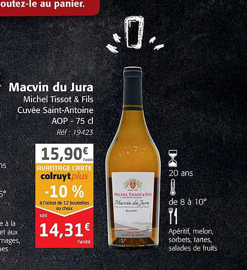 macvin du jura michel tissot & fils cuvée saint-antoine aop