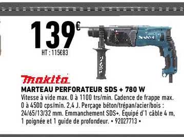 makita marteau perforateur sds + 780 w