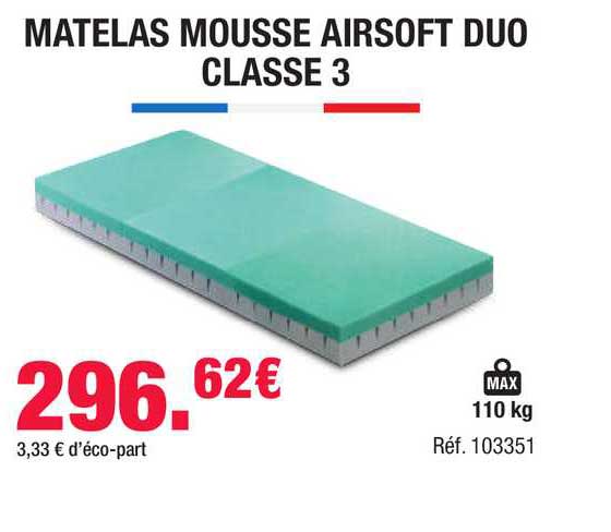 Matelas Mousse Airsoft Duo Classe 3