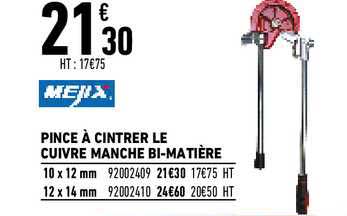 mejix pince à cintrer le cuivre manche bi-matière