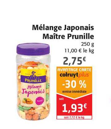 mélange japonais maître prunille